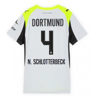 Borussia Dortmund Nico Schlotterbeck #4 Dámské Venkovní Dres 2025-26 Krátký Rukáv