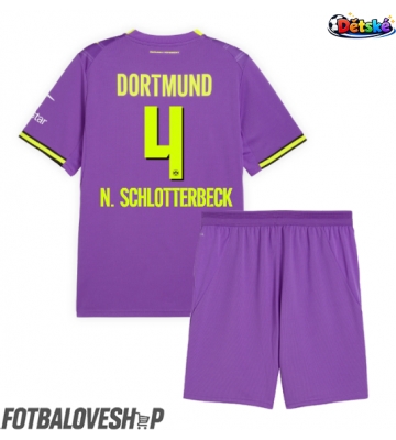 Borussia Dortmund Nico Schlotterbeck #4 Dětské Alternativní Dres 2026-27 Krátký Rukáv (+ trenýrky)