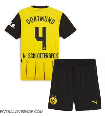 Borussia Dortmund Nico Schlotterbeck #4 Dětské Domácí Dres 2024-25 Krátký Rukáv (+ trenýrky)