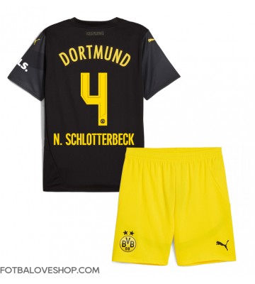 Borussia Dortmund Nico Schlotterbeck #4 Dětské Venkovní Dres 2024-25 Krátký Rukáv (+ trenýrky)