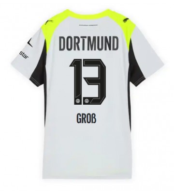 Borussia Dortmund Pascal Gross #13 Dámské Venkovní Dres 2025-26 Krátký Rukáv Borussia Dortmund Pascal Gross #13 Dámské Venkovní Dres 2025-26 Krátký Rukáv