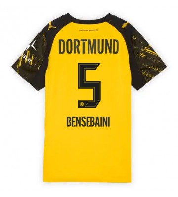 Borussia Dortmund Ramy Bensebaini #5 Dámské Domácí Dres 2025-26 Krátký Rukáv Borussia Dortmund Ramy Bensebaini #5 Dámské Domácí Dres 2025-26 Krátký Rukáv
