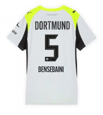 Borussia Dortmund Ramy Bensebaini #5 Dámské Venkovní Dres 2025-26 Krátký Rukáv Borussia Dortmund Ramy Bensebaini #5 Dámské Venkovní Dres 2025-26 Krátký Rukáv