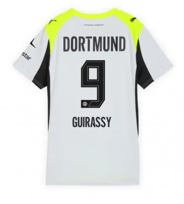 Borussia Dortmund Serhou Guirassy #9 Dámské Venkovní Dres 2025-26 Krátký Rukáv Borussia Dortmund Serhou Guirassy #9 Dámské Venkovní Dres 2025-26 Krátký Rukáv