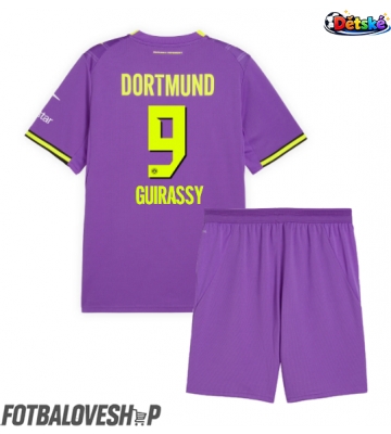 Borussia Dortmund Serhou Guirassy #9 Dětské Alternativní Dres 2026-27 Krátký Rukáv (+ trenýrky)