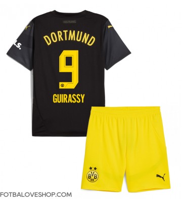Borussia Dortmund Serhou Guirassy #9 Dětské Venkovní Dres 2024-25 Krátký Rukáv (+ trenýrky)