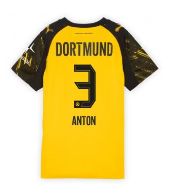 Borussia Dortmund Waldemar Anton #3 Dámské Domácí Dres 2025-26 Krátký Rukáv Borussia Dortmund Waldemar Anton #3 Dámské Domácí Dres 2025-26 Krátký Rukáv
