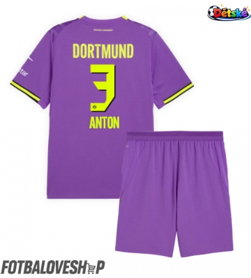 Borussia Dortmund Waldemar Anton #3 Dětské Alternativní Dres 2026-27 Krátký Rukáv (+ trenýrky)