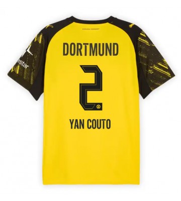Borussia Dortmund Yan Couto #2 Domácí Dres 2025-26 Krátký Rukáv