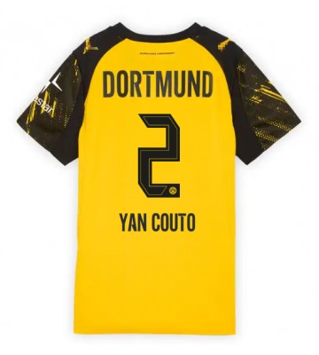 Borussia Dortmund Yan Couto #2 Dámské Domácí Dres 2025-26 Krátký Rukáv Borussia Dortmund Yan Couto #2 Dámské Domácí Dres 2025-26 Krátký Rukáv