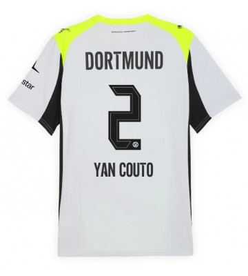 Borussia Dortmund Yan Couto #2 Venkovní Dres 2025-26 Krátký Rukáv