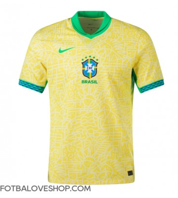 Brazílie Domácí Dres Copa America 2024 Krátký Rukáv