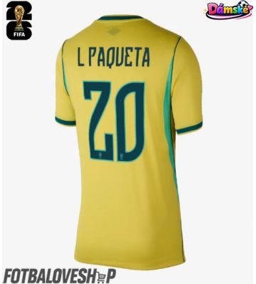 Brazílie Lucas Paqueta #20 Dámské Domácí Dres MS 2026 Krátký Rukáv