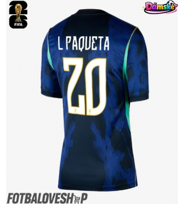 Brazílie Lucas Paqueta #20 Dámské Venkovní Dres MS 2026 Krátký Rukáv