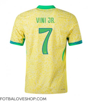 Brazílie Vinicius Junior #7 Domácí Dres Copa America 2024 Krátký Rukáv