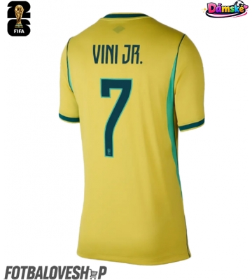 Brazílie Vinicius Junior #7 Dámské Domácí Dres MS 2026 Krátký Rukáv