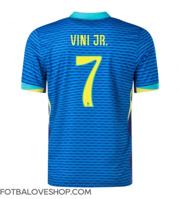 Brazílie Vinicius Junior #7 Venkovní Dres Copa America 2024 Krátký Rukáv