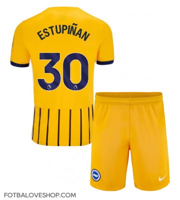 Brighton Pervis Estupinan #30 Dětské Venkovní Dres 2024-25 Krátký Rukáv (+ trenýrky)