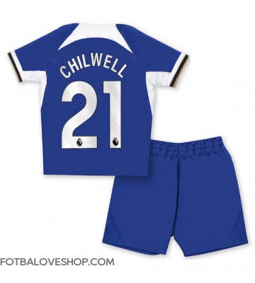Chelsea Ben Chilwell #21 Dětské Domácí Dres 2023-24 Krátký Rukáv (+ trenýrky)