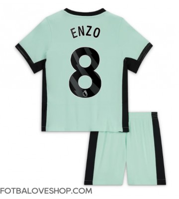 Chelsea Enzo Fernandez #8 Dětské Alternativní Dres 2023-24 Krátký Rukáv (+ trenýrky)