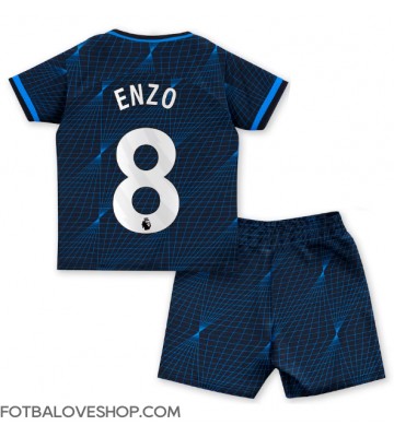 Chelsea Enzo Fernandez #8 Dětské Venkovní Dres 2023-24 Krátký Rukáv (+ trenýrky)