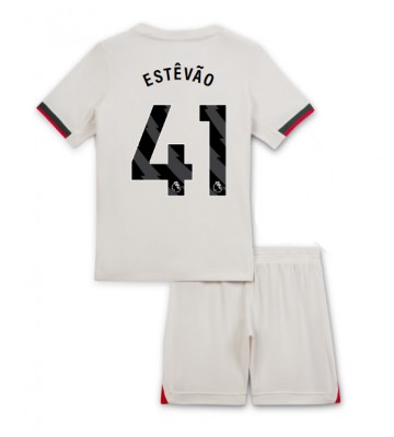 Chelsea Estevao Willian #41 Dětské Venkovní Dres 2025-26 Krátký Rukáv (+ trenýrky)