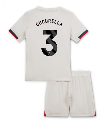 Chelsea Marc Cucurella #3 Dětské Venkovní Dres 2025-26 Krátký Rukáv (+ trenýrky)