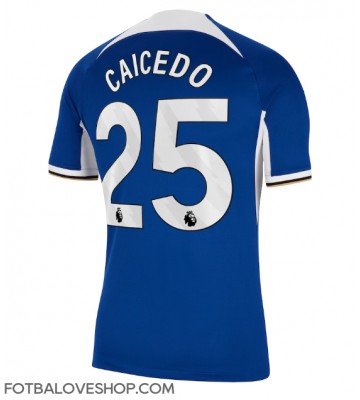 Chelsea Moises Caicedo #25 Domácí Dres 2023-24 Krátký Rukáv