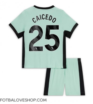 Chelsea Moises Caicedo #25 Dětské Alternativní Dres 2023-24 Krátký Rukáv (+ trenýrky)