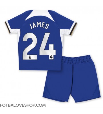 Chelsea Reece James #24 Dětské Domácí Dres 2023-24 Krátký Rukáv (+ trenýrky)