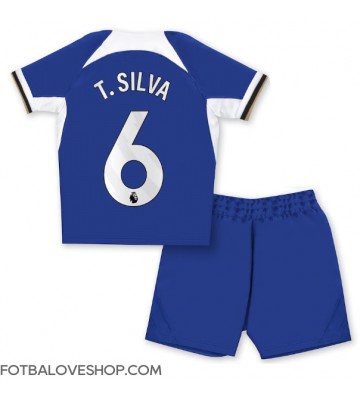 Chelsea Thiago Silva #6 Dětské Domácí Dres 2023-24 Krátký Rukáv (+ trenýrky)