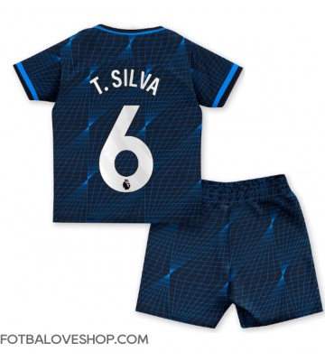 Chelsea Thiago Silva #6 Dětské Venkovní Dres 2023-24 Krátký Rukáv (+ trenýrky)