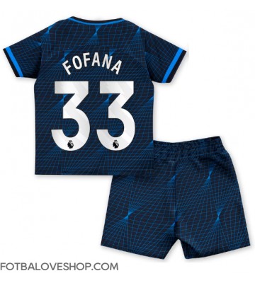 Chelsea Wesley Fofana #33 Dětské Venkovní Dres 2023-24 Krátký Rukáv (+ trenýrky)