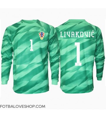 Chorvatsko Dominik Livakovic #1 Brankářské Venkovní Dres ME 2024 Dlouhý Rukáv