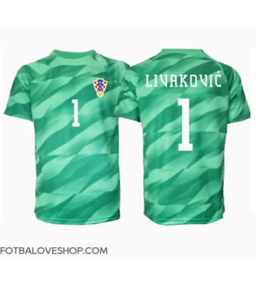 Chorvatsko Dominik Livakovic #1 Brankářské Venkovní Dres ME 2024 Krátký Rukáv
