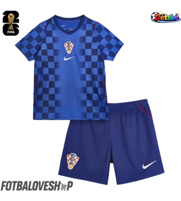 Chorvatsko Dětské Venkovní Dres MS 2026 Krátký Rukáv (+ trenýrky)