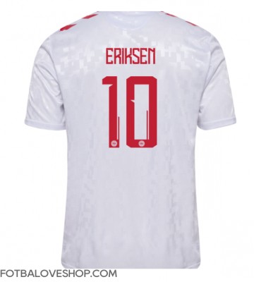 Dánsko Christian Eriksen #10 Venkovní Dres ME 2024 Krátký Rukáv