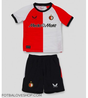 Feyenoord Dětské Domácí Dres 2024-25 Krátký Rukáv (+ trenýrky)