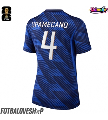 Francie Dayot Upamecano #4 Dámské Domácí Dres MS 2026 Krátký Rukáv
