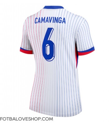 Francie Eduardo Camavinga #6 Dámské Venkovní Dres ME 2024 Krátký Rukáv