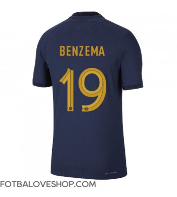 Francie Karim Benzema #19 Domácí Dres MS 2022 Krátký Rukáv