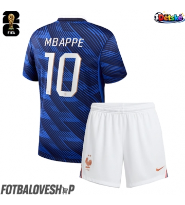 Francie Kylian Mbappe #10 Dětské Domácí Dres MS 2026 Krátký Rukáv (+ trenýrky)