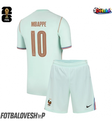 Francie Kylian Mbappe #10 Dětské Venkovní Dres MS 2026 Krátký Rukáv (+ trenýrky)