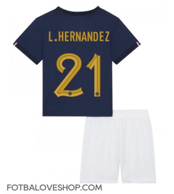 Francie Lucas Hernandez #21 Dětské Domácí Dres MS 2022 Krátký Rukáv (+ trenýrky)
