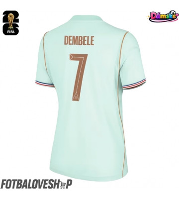 Francie Ousmane Dembele #7 Dámské Venkovní Dres MS 2026 Krátký Rukáv