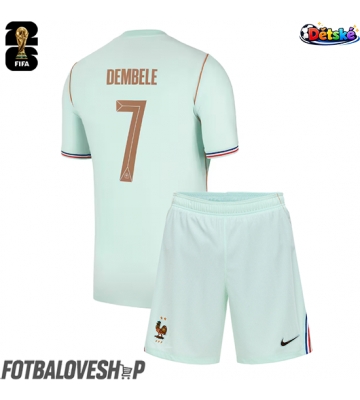 Francie Ousmane Dembele #7 Dětské Venkovní Dres MS 2026 Krátký Rukáv (+ trenýrky)