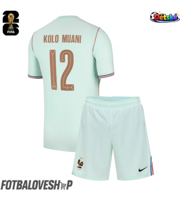 Francie Randal Kolo Muani #12 Dětské Venkovní Dres MS 2026 Krátký Rukáv (+ trenýrky)