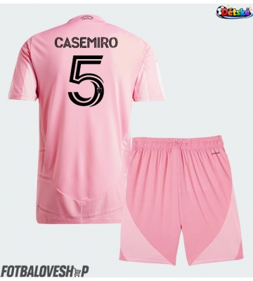 Inter Miami Casemiro #5 Dětské Domácí Dres 2026-27 Krátký Rukáv (+ trenýrky)
