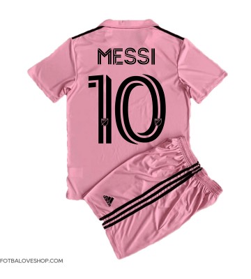 Inter Miami Lionel Messi #10 Dětské Domácí Dres 2023-24 Krátký Rukáv (+ trenýrky)