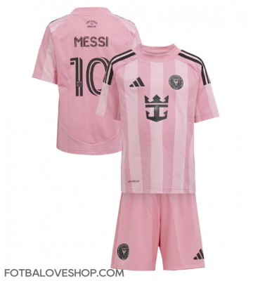 Inter Miami Lionel Messi #10 Dětské Domácí Dres 2025-26 Krátký Rukáv (+ trenýrky)